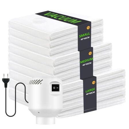 offerta a tempo: 9 sacchi sottovuoto vestiti con pompa elettrica — 45% da 21,99 € a 12,09 €