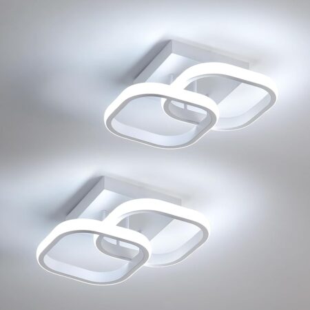 offerta a tempo: mckalen plafoniera led soffitto moderno, 2 pezzi 22w 2475lm lampadario led soffitto bianca — 10% da 49,99 € a 44,99 €