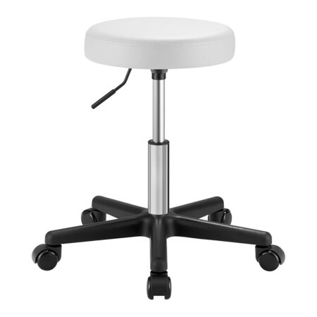 offerta a tempo: songmics sgabello girevole con ruote, altezza regolabile 46 58 cm — 26% da 45,99 € a 33,99 €