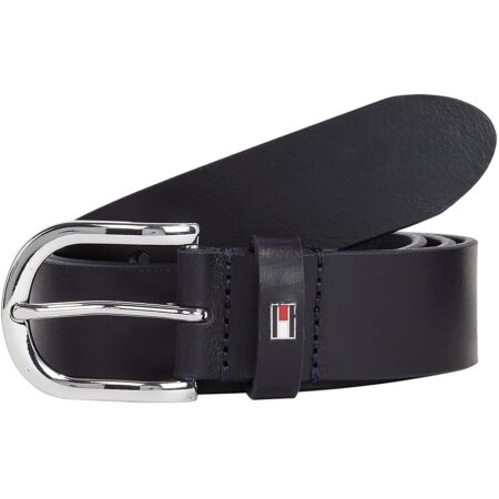 offerta a tempo: tommy hilfiger donna cintura new danny belt cintura in pelle, blu (night sky) — 40% da 49,90 € a 29,95 €