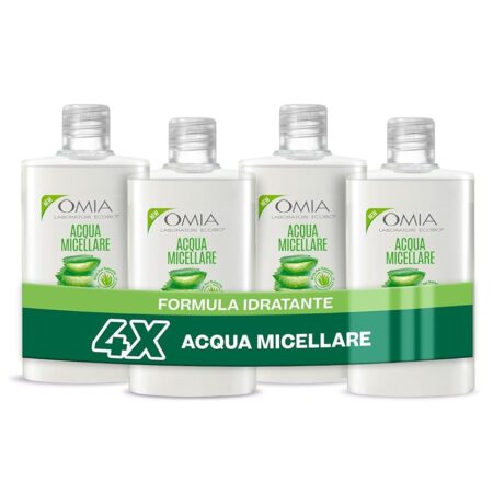 offerta a tempo: omia acqua micellare con formula idratante 4 pezzi x 400ml — 51% da 17,99 € a 8,85 €