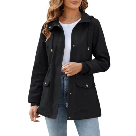 offerta a tempo: tuopuda giacca primaverile donna parka cotone militare cappotto leggera utility jacket — 12% da 59,99 € a 52,99 €
