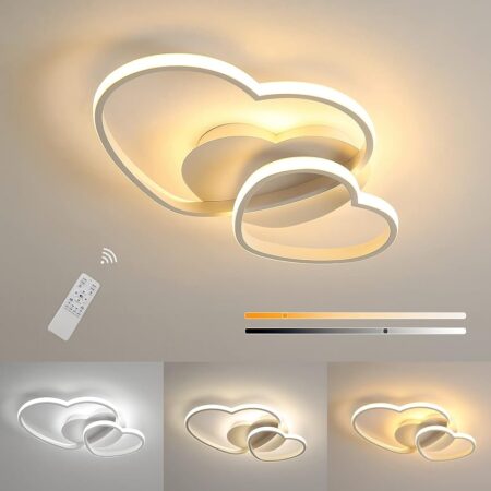 offerta a tempo: riserva plafoniera led soffitto moderna dimmerabile, 64w 4800lm lampada da soffitto — 34% da 75,99 € a 50,27 €