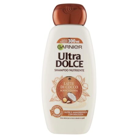 offerta a tempo: garnier shampoo ultra dolce latte di cocco e macadamia, capelli morbidi e setosi — 39% da 5,71 € a 3,46 €