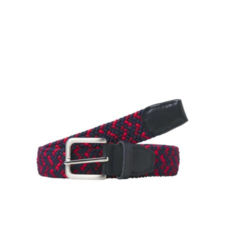 offerta a tempo: jack & jones jacspring woven belt noos cintura intrecciata, navy blazer/dettagli: mix rosso — 22% da 24,99 € a 19,40 €