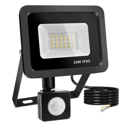 offerta a tempo: 20w fari led da esterno con sensore di movimento, realky ip65 impermeabile faretto led esterno 2000lm — 15% da 15,99 € a 13,59 €