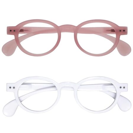 offerta a tempo: opulize oca occhiali da lettura pacco da 2 montatura moderna retró rotonda — 23% da 11,00 € a 8,42 €