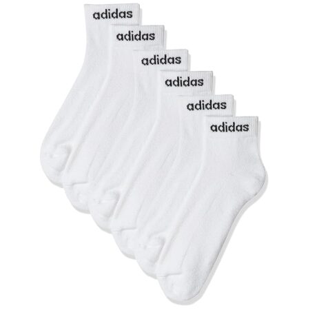 offerta a tempo: adidas unisex adulto linear ankle cushioned socks 3 pairs, white/black — 33% da 9,00 € a 5,99 €