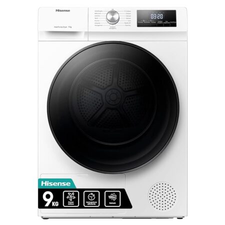 offerta a tempo: hisense dhqa902u asciugatrice a pompa di calore con ion tech, 9 kg — 6% da 549,80 € a 518,24 €