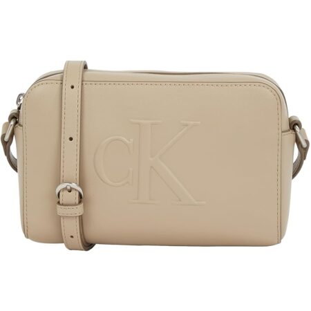 offerta a tempo: calvin klein donna borsa a tracolla sculpted camera bag con logo — 44% da 69,90 € a 38,90 €