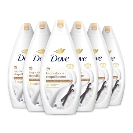 offerta a tempo: dove bagnodoccia riequilibrante 6 pezzi x 450ml — 40% da 19,74 € a 11,94 €
