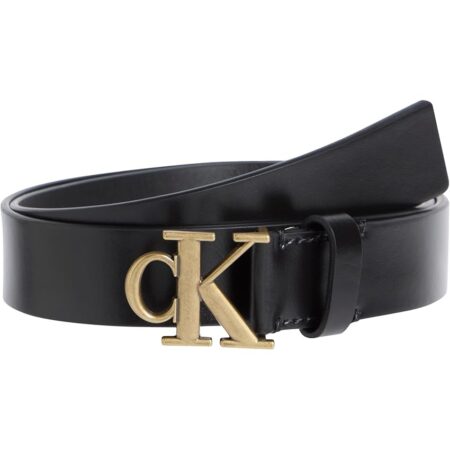 offerta a tempo: calvin klein donna cintura monogram plaque buckle 3,0 cm cintura in pelle — 40% da 54,90 € a 32,95 €