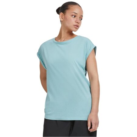 offerta a tempo: urban classics t shirt da donna con manica arrotolata, maglietta a maniche corte da donna in cotone — 17% da 11,99 € a 9,99 €