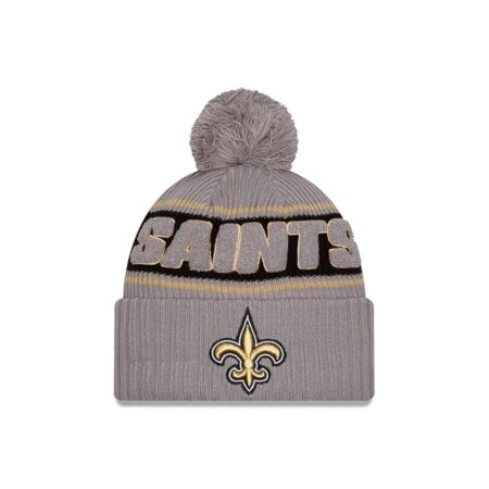 offerta a tempo: new era new orleans saints nfl 2024 sideline sport knit grigio berretto con pompon — 14% da 11,30 € a 9,69 €