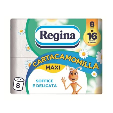 offerta a tempo: regina cartacamomilla 8 rotoli di carta igienica — 39% da 9,79 € a 5,99 €