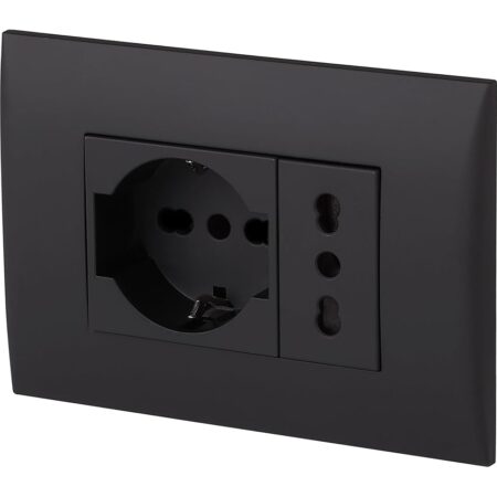 offerta a tempo: electraline 22111 blocco presa da incasso/set placca premontata 2 posti (1 presa universale) — 21% da 7,99 € a 6,29 €