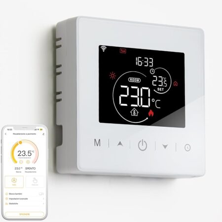 offerta a tempo: termostato wifi a batteria, 2 fili per caldaie a gas.cronotermostato programmabile — 15% da 45,99 € a 39,09 €