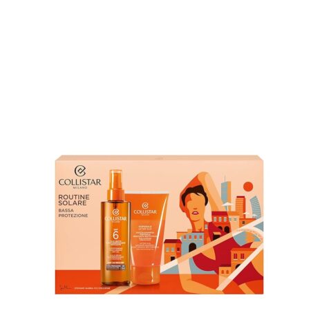 offerta a tempo: collistar cofanetto solare con olio solare superabbronzante + doccia shampoo doposole idratante + pochette — 35% da 24,70 € a 15,98 €