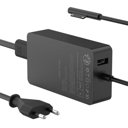 offerta a tempo: alimentatore surface 65w 15v 4a caricatore per microsoft surface pro 11/10/9/8/pro 7/7+/6/5/4/3/x — 10% da 24,99 € a 22,49 €