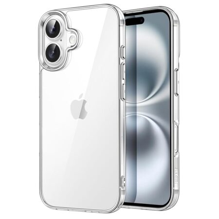 offerta a tempo: jetech cover per iphone 16 6,1 pollici, anti ingiallimento antiurto cellulare paraurti custodia — 10% da 10,99 € a 9,92 €