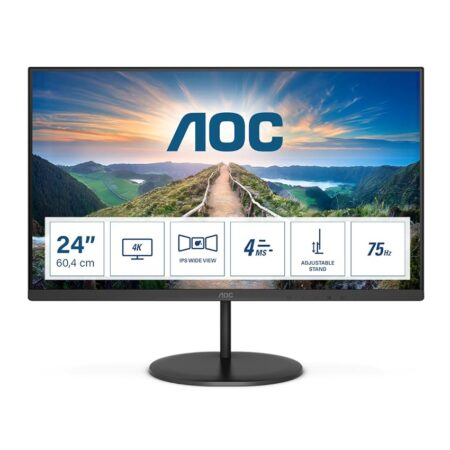 offerta a tempo: aoc v4 q24v4ea led display 60.5 cm 23.8 2560 x 1440 pixels 2k ultra hd black — 12% da 139,00 € a 122,46 €