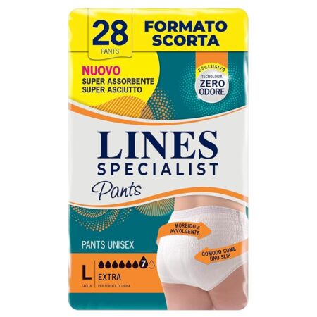 offerta a tempo: lines specialist pants extra unisex, mutande assorbenti per incontinenza donna e uomo — 31% da 34,90 € a 23,96 €