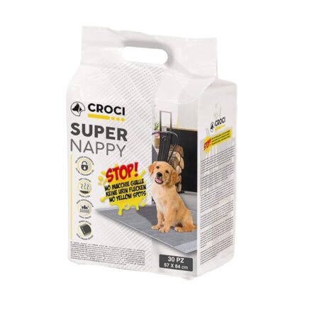 offerta a tempo: croci super nappy carboni attivi tappetini igienici per cani 57x84 cm — 10% da 16,49 € a 14,90 €