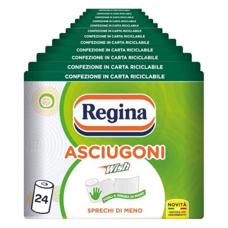 offerta a tempo: regina wish carta cucina | confezione da 24 rotoli — 17% da 28,10 € a 23,35 €