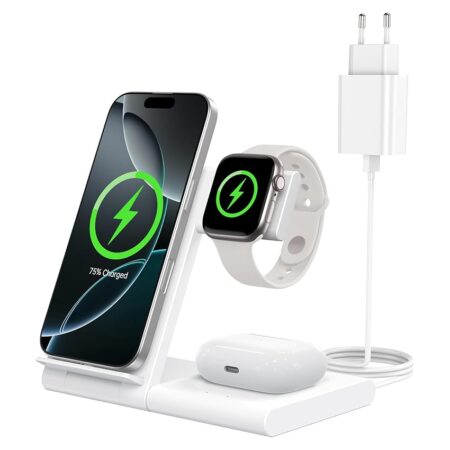 offerta a tempo: watoe caricatore 3 in 1 wireless per apple, stazione di ricarica rapida per iphone — 5% da 29,99 € a 28,49 €