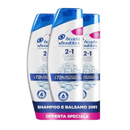 offerta a tempo: head & shoulders shampoo antiforfora classic clean 2 in 1 shampoo e balsamo — 35% da 17,42 € a 11,24 €