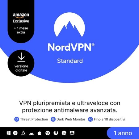 offerta a tempo: nordvpn + 1 anno di abbonamento — 50% da 69,99 € a 34,99 €