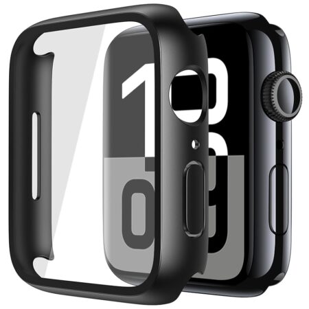 offerta a tempo: misxi 2 pezzi pc cover protezione con vetro temperato per apple watch serie 11/10 42mm — 19% da 10,99 € a 8,95 €