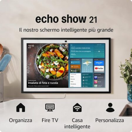 offerta a tempo: echo show 21 + telecomando — 14% da 439,99 € a 379,99 €