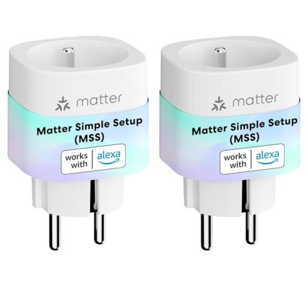 offerta a tempo: meross 2pcs matter presa smart con consumo energetico, prese alexa wifi con matter — 14% da 28,99 € a 24,99 €