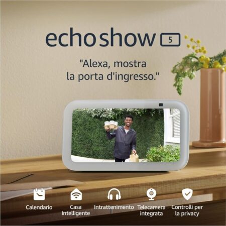 offerta a tempo: echo show 5 (ultimo modello) — 32% da 87,99 € a 59,99 €