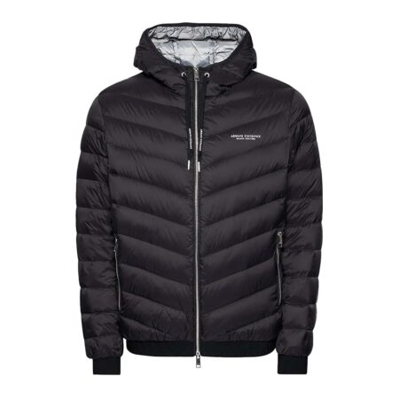 offerta a tempo: armani exchange steppjacke mit kapuze und reißverschluss, milano/new york logo shell jacket — 49% da 190,00 € a 97,27 €