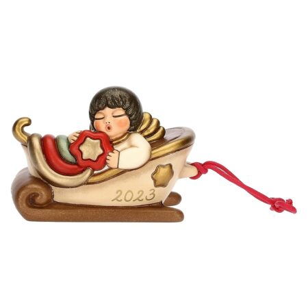 offerta a tempo: thun slitta componibile angelo con arcobaleno in ceramica decorata a mano — 31% da 26,90 € a 18,49 €