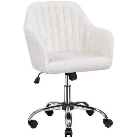 offerta a tempo: yaheetech sedia scrivania poltroncina ufficio ergonomica in velluto girevole a rotelle — 20% da 85,99 € a 68,79 €