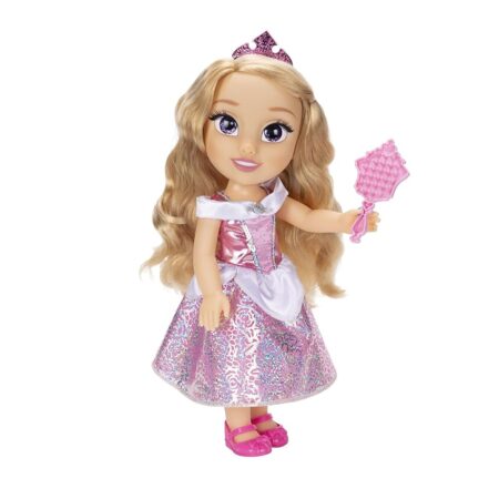 offerta a tempo: disney princess – bambola 38 cm di aurora, con i suoi abiti iconici arricchiti da — 4% da 26,90 € a 25,90 €