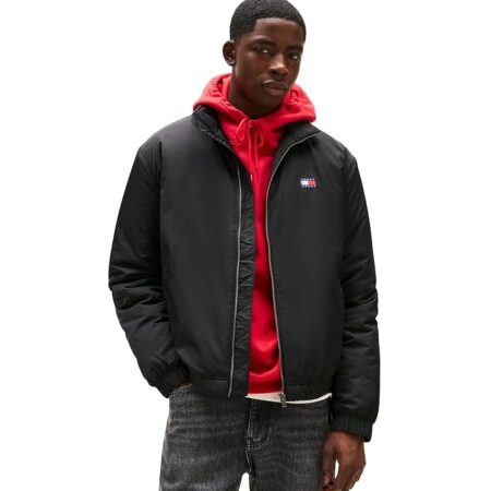 offerta a tempo: tommy jeans uomo giacca da mezza stagione essential padded con colletto alla coreana — 31% da 149,90 € a 104,00 €