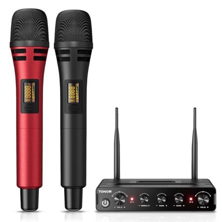 offerta a tempo: tonor microfono senza fili, set di microfoni a mano per karaoke — 10% da 69,99 € a 62,99 €