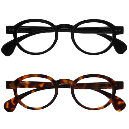 offerta a tempo: opulize oca occhiali da lettura montatura moderna retró rotonda — 27% da 11,00 € a 8,06 €