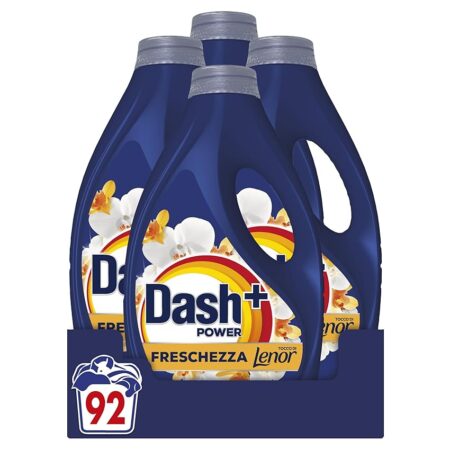 offerta a tempo: dash power detersivo liquido lavatrice, 92 lavaggi (4x23) — 35% da 39,99 € a 25,99 €