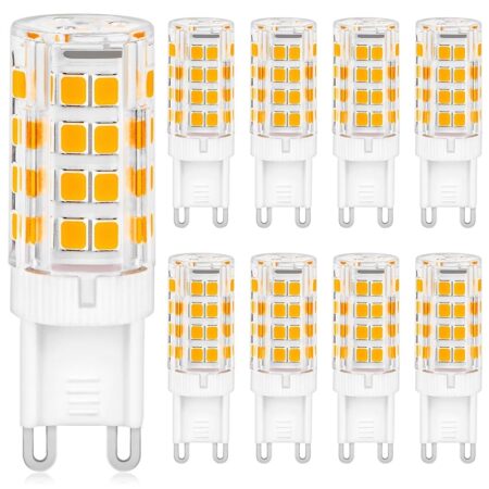 offerta a tempo: g9 lampadine led, 8 pezzi luce bianca calda 5w 3000k 500lm equivalente 40w lampada alogena — 25% da 12,00 € a 8,99 €