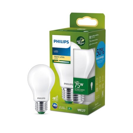 offerta a tempo: philips led lampadina goccia vetro smerigliato classe a ultra efficiente a risparmio energetico — 18% da 12,20 € a 10,00 €