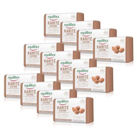 offerta a tempo: equilibra sapone 100% vegetale con karité 12 pezzi — 66% da 24,29 € a 8,34 €