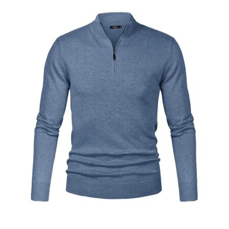 offerta a tempo: iclosam maglioni da uomo invernali con zip maglione pullover uomo in tinta unita giacca — 27% da 36,99 € a 26,96 €