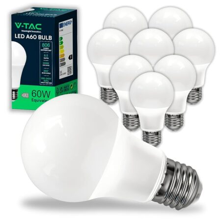 offerta a tempo: v tac 10x lampadine led con attacco e27 8,5w (equivalenti a 60w) — 22% da 12,79 € a 9,99 €