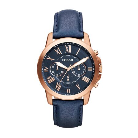 offerta a tempo: fossil orologio grant da uomo, movimento cronografo al quarzo con cinturino in pelle — 56% da 169,00 € a 74,00 €