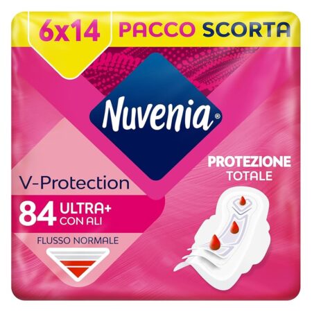 offerta a tempo: nuvenia ultra giorno ali 84 assorbenti, 6 confezioni da 14 assorbenti — 37% da 13,60 € a 8,58 €